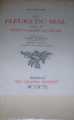 Couverture Les Fleurs du mal, suivi de Petits poèmes en prose Editions Bordas 1949