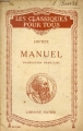Couverture Manuel Editions Hatier (Les Classiques pour tous) 1933