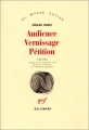 Couverture Audience - Vernissage - Pétition Editions Gallimard  (Du monde entier) 1980