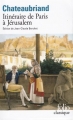 Couverture Itinéraire de Paris à Jérusalem Editions Folio  2005
