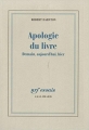 Couverture Apologie du livre Editions Gallimard  (Essais) 2011