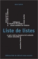 Couverture Liste de listes Editions Faim de Siècle 2012