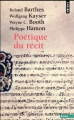 Couverture Poétique du récit Editions Points (Essais) 2017