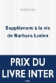 Couverture Supplément à la vie de Barbara Loden Editions P.O.L 2012