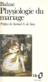Couverture Physiologie du mariage Editions Folio  1971