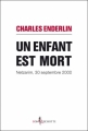 Couverture Un enfant est mort (Nezarim, 30 septembre 2000) Editions Don Quichotte 2010