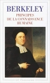 Couverture Des principes de la connaissance humaine Editions Garnier Flammarion 1993