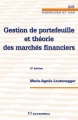Couverture Gestion de portefeuille et théorie des marchés financiers Editions Economica 2010
