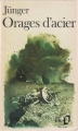 Couverture Orages d'acier Editions Folio  1974