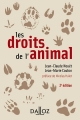 Couverture Les droits de l'animal Editions Dalloz (A savoir) 2019