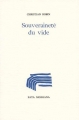 Couverture Souveraineté du vide : Lettres d'or Editions Fata Morgana 1985