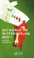 Couverture Qui a peur de la littérature ado ? Editions Thierry Magnier 2008