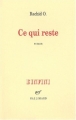Couverture Ce qui reste Editions Gallimard  (L'infini) 2003
