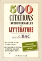 Couverture 500 citations incontournables de philosophie pour le bac Editions Larousse (Petits classiques) 2016