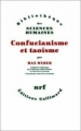 Couverture Confucianisme et taoïsme Editions Gallimard  (Bibliothèque des sciences humaines) 2000