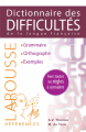 Couverture Dictionnaire des difficultés de la langue française Editions Larousse (Références) 2018