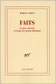 Couverture Faits : Lecture courante à l'usage des grands débutants Editions Gallimard  (Blanche) 2002