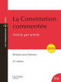 Couverture La constitution commenté : Article par article Editions Hachette (Supérieur) 2019
