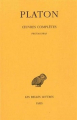 Couverture Protagoras Editions Les Belles Lettres (Collection des universités de France - Série grecque) 1984