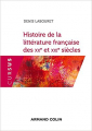 Couverture Histoire de la littérature française des XXe et XXIe siècles  Editions Armand Colin (Cursus) 2018