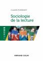 Couverture Sociologie de la lecture (Poissenot) Editions Armand Colin (Cursus) 2019