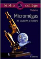 Couverture Micromégas et autres contes Editions Hachette (Biblio collège) 1999
