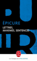 Couverture Lettres, maximes, sentences Editions Le Livre de Poche (Les Classiques de la Philosophie) 2018