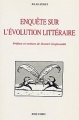 Couverture Enquête sur l'évolution littéraire Editions José Corti 1891