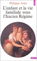 Couverture L'enfant et la vie familiale sous l'Ancien Régime Editions Points (Histoire) 1975