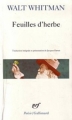 Couverture Feuilles d'herbe Editions Gallimard  (Poésie) 2004