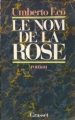 Couverture Le Nom de la Rose Editions Grasset 1985