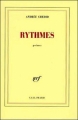 Couverture Rythmes Editions Gallimard  (Blanche) 2003