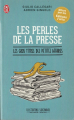 Couverture Les perles de la presse Editions J'ai Lu 2014