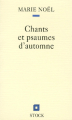 Couverture Chants et psaumes d'automne Editions Stock 1969