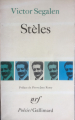 Couverture Stèles Editions Gallimard  (Poésie) 1973