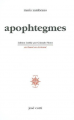 Couverture Apophtegmes Editions José Corti 2002
