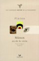 Couverture Ménon Editions Hatier (Les Classiques Hatier de la Philosophie) 1999
