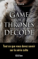 Couverture Game of Thrones décodé Editions du Rocher 2019