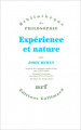 Couverture Expérience et nature Editions Gallimard  (Bibliothèque de philosophie) 2012