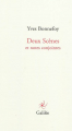 Couverture Deux Scènes et notes conjointes Editions Galilée 2009