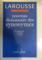 Couverture Nouveau dictionnaire des synonymes Editions Larousse 1995