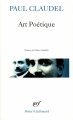 Couverture Art poétique Editions Gallimard  (Poésie) 1984