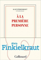 Couverture À la première personne Editions Gallimard  (Blanche) 2019