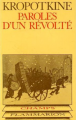Couverture Paroles d'un révolté Editions Flammarion (Champs) 1978