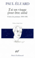 Couverture J'ai un visage pour être aimé Editions Gallimard  (Poésie) 2009
