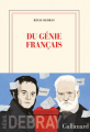 Couverture Du génie français Editions Gallimard  (Blanche) 2019