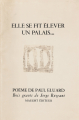 Couverture Elle se fit élever un palais... Editions Gallimard  (Poésie) 2019