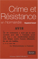 Couverture Crime et Résistance en Normandie Editions Ouest-France 2008