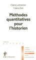Couverture Méthodes quantitatives pour l'historien Editions La Découverte (Repères) 2008
