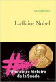 Couverture L'affaire Nobel Editions Grasset 2019